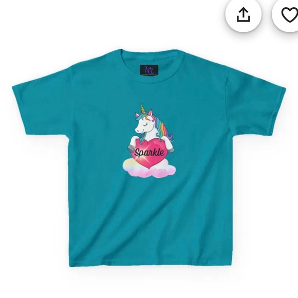 Other - Teal Unicorn Sparkle Kids T-Shirt